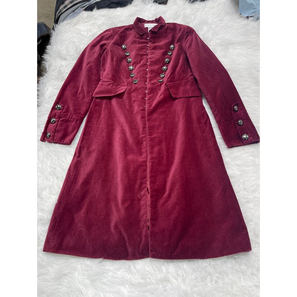 Newport News Velvet Pirate Military Jacket Steampunk Goth Vintage Sz 4